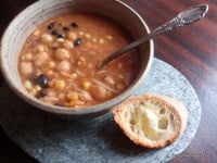 gluten free, dairy free, vegetarian, vegan, Meatless Monday, soup, pantry soup, quick and easy, cabbage, Bloody Mary, beans, recipe