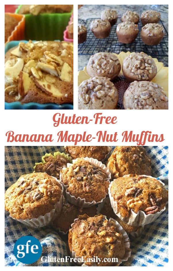 Gluten-Free Banana Maple-Nut Muffins Collage. Photos from Michelle Key, Ginny Ryan, and Johnna Wright Perry.
