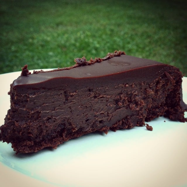 A Slice of My Flourless Chocolate Cake. (Photo courtesy of Brandae Filla.) One of 25 gluten-free chocolate cakes on glutenfreeeasily.com.