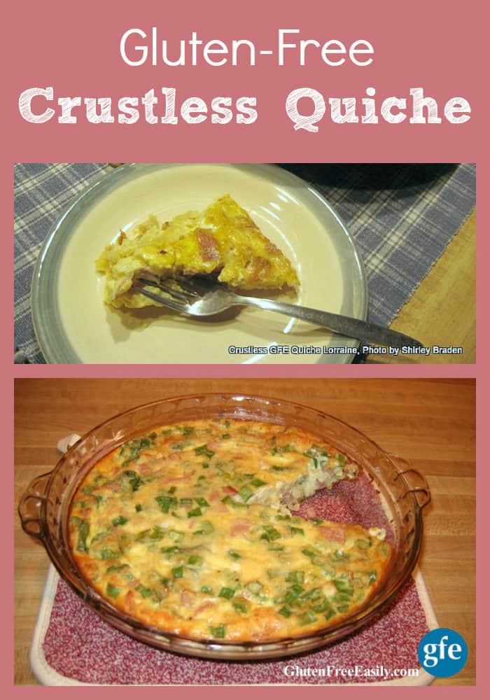 Crustless Gluten-Free Quiche. You won't believe how easy it is to turn your favorite quiche into a crustless gluten-free version! So delicious and super easy, too. [from GlutenFreeEasily.com]