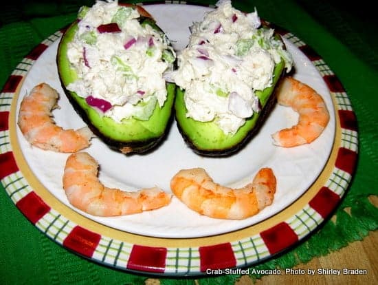 Crab-Stuffed Avocado. Such a delightful appetizer or even light meal!