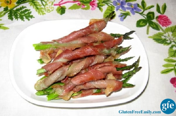 Prosciutto-Wrapped Asparagus and Katharine Hepburn Brownie Bites