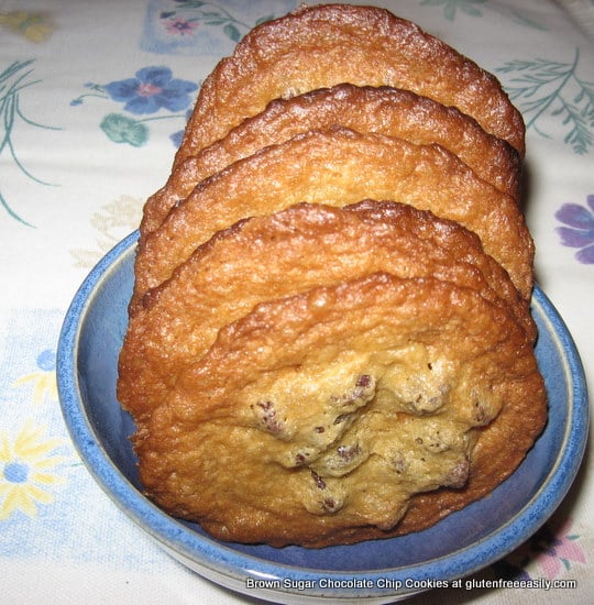 Gluten-Free Brown Sugar Chocolate Chip Cookies. Caramelized chocolate chip cookies that will rock your world! Always requested by family and friends.