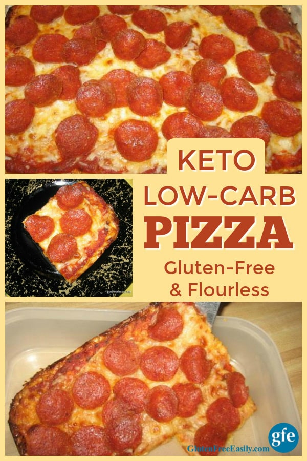 This Flourless Gluten-Free Low-Carb Pizza is not only naturally gluten free, it's grain free and doughless! More importantly, it's loved by everyone, even your gluten-full family members and friends. The crust, which is made of only eggs and cheese, is amazing. The texture is very 