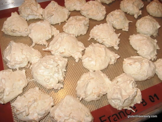 Naturally Gluten-Free Coconut Meringues. Think of these as almost little individual version of coconut pie. For real. So easy to make, so good. [from GlutenFreeEasily.com] (photo)