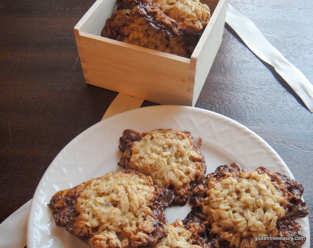 Gluten-Free Flourless Oatmeal Cookies. Caramelized edges with chewy centers. [from GlutenFreeEasily.com]