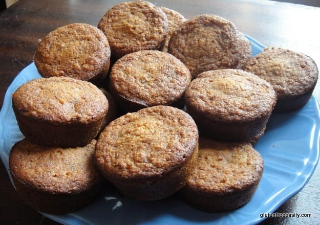 Gluten-Free Almond Banana Carrot Muffins, affectionately referred to as ABC Muffins. This recipe is the muffin version of a cross between banana bread and carrot cake. [from GlutenFreeEasily.com]