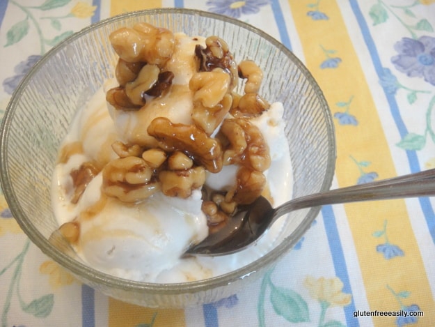 Maple-Nut Ice Cream Sundae (Dairy Free). It's as good as the one you can get at the famous Carl's Frozen Custard!