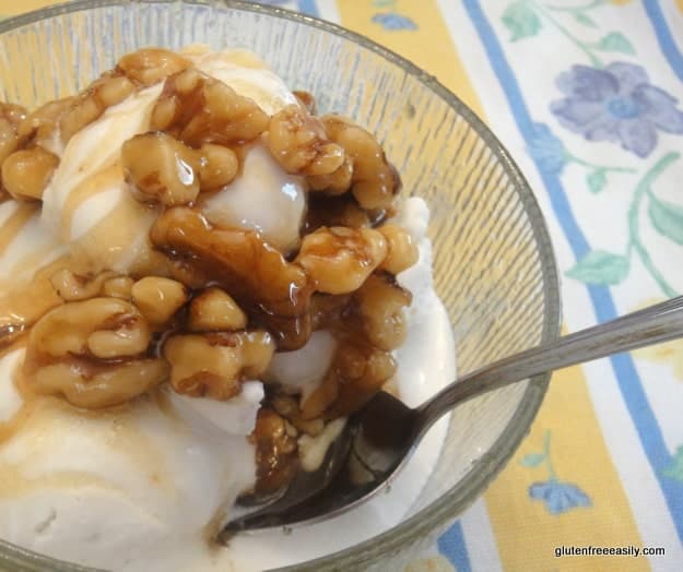 Maple-Nut Ice Cream Sundae (Dairy Free). It's as good as the one you can get at the famous Carl's Frozen Custard!