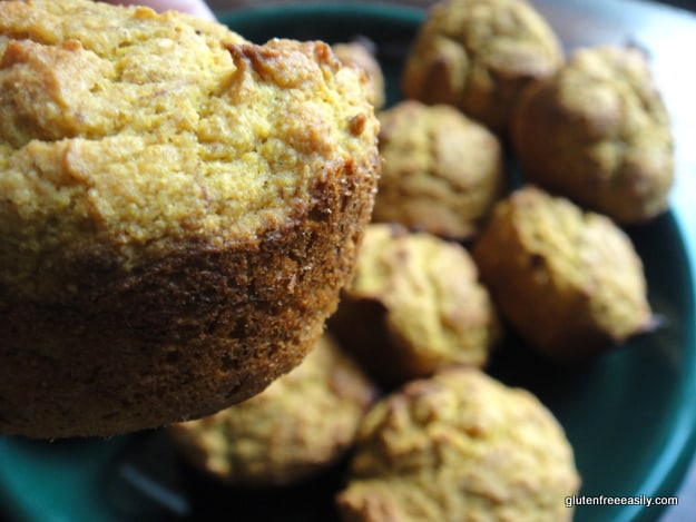 gluten free, dairy free, bran muffin, pumpkin muffin, corn muffin