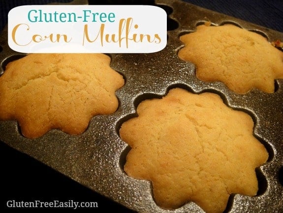 These Honey-Sweetened Gluten-Free Corn Muffins make for the Best Gluten-Free Corn Muffins ever! (photo) From GlutenFreeEasily.com.
