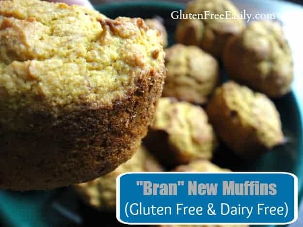 Gluten-Free Bran Muffins. They're also dairy free. I call them gluten-free "Bran" New Muffins because there's actually no bran of any kind in these tasty muffins. [from GlutenFreeEasily.com]