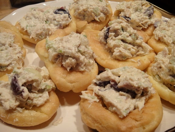 gluten free, puffs, pastry, choux pastry, appetizer, party, chicken salad, easy