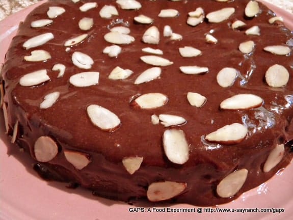Grain-Free Polka Dot Chocolate Cake with Chocolate Almond Butter Frosting. You can even consider this paleo/primal if you eat butter on your version of those diets. From Starlene Stewart. [featured on GlutenFreeEasily.com]