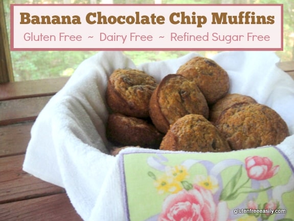 Banana Chocolate Chip Muffins (Gluten Free, Dairy Free, Refined Sugar Free) at Gluten Free Easily