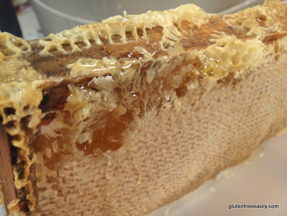 Beautiful and amazing honeycomb from our hardworking bees. [from GlutenFreeEasily.com]