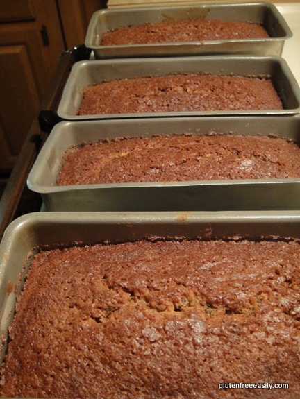Classic Pumpkin Bread. Four mini loaves. [from GlutenFreeEasily.com]