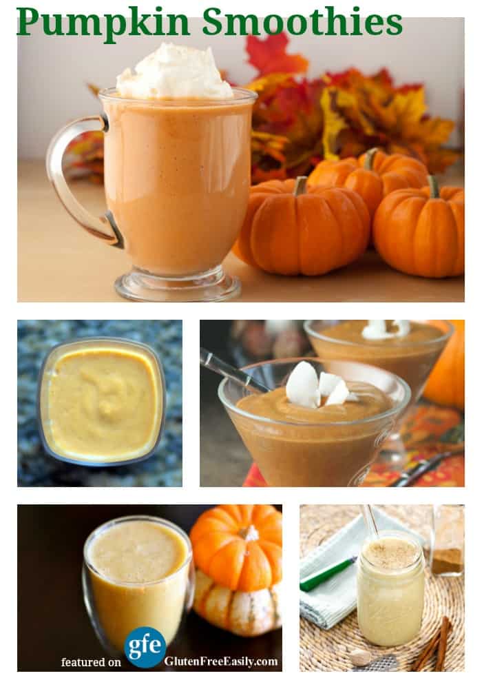 Gluten-Free Pumpkin Smoothies. [featured on GlutenFreeEasily.com]