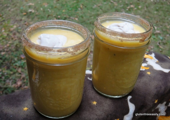 Sipping your pumpkin pie is the way to go! Gluten-Free, Dairy-Free Pumpkin Pie Smoothies from Gluten Free Easily.