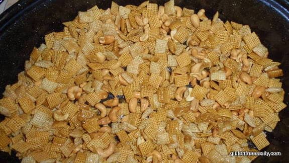 Gluten-Free Spicy Snack Mix in Roasting Pan