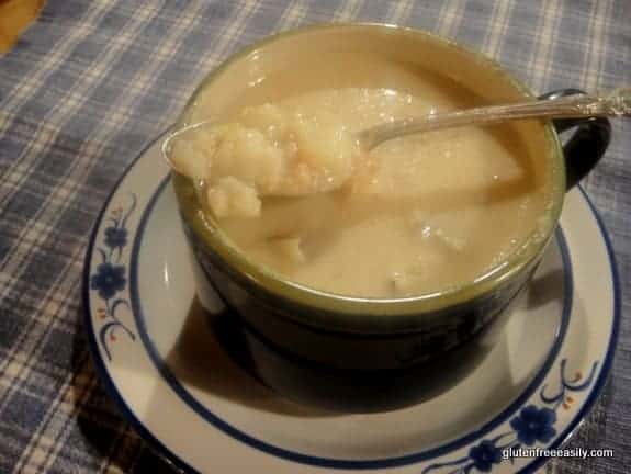 Quick and Easy Gluten-Free New England Clam Chowder. [from GlutenFreeEasily.com]