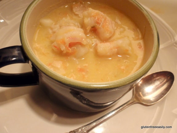 Fabulous Gluten-Free Seafood Chowder. Dairy free, too. You can use tuna for a frugal option but we love this recipe when made with shrimp and fresh (or frozen) fish. [from GlutenFreeEasily.com]