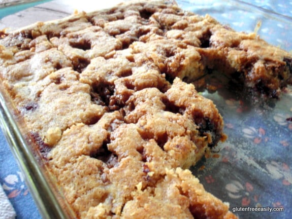 A light and delicious gluten-free, vegan blueberry banana buckle. Perfect for breakfast, dessert, or a snack. (photo)