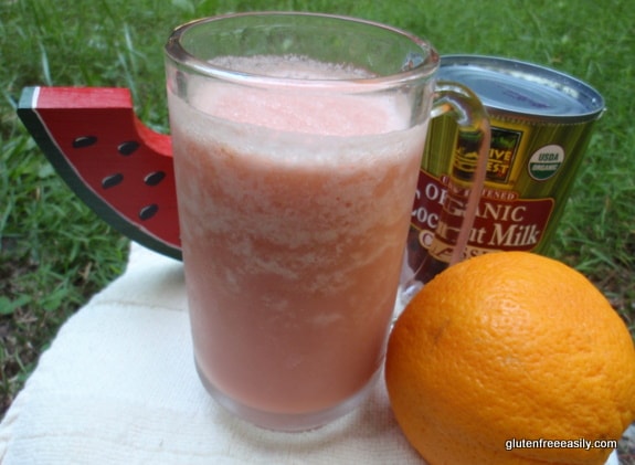 Good Morning, Sunshine! Watermelon Orange Smoothie. This three-ingredient smoothie not only gives you a reason to wake up; it helps you to wake up! [from GlutenFreeEasily.com]