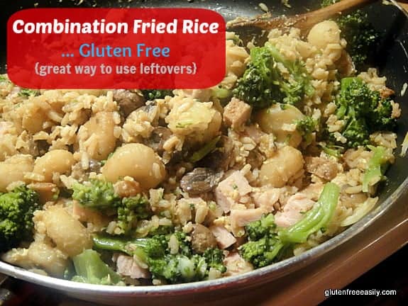 Put Chinese food back on the table AND clean out your fridge with this fantastic Gluten-Free Combination Fried Rice! [from GlutenFreeEasily.com] (photo)