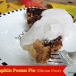 When two classic pies come together! Gluten-Free Pumpkin Pecan Pie. I like making this with pumpkin or cushaw squash. [from GlutenFreeEasily.com] (photo)