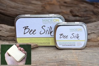MadeOn Skin Care, hard lotion, Bee Silk, coconut oil, shea butter, beeswax, giveaway