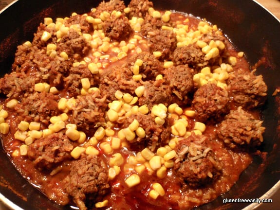 Gluten-Free Porcupine Meatballs are an "old school," kid-friendly recipe. Naturally gluten free and made from ingredients you most likely have in your pantry. Delicious comfort food. Add in some other ingredients (like corn and mushrooms) if you like.
