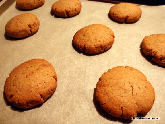 Gluten-Free Thick and Chewy Peanut Butter Cookies Made from The Pure Kitchen Cookbook