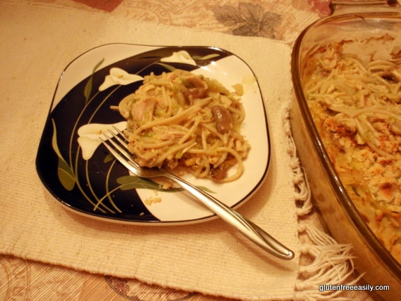 Gluten-Free Turkey Tetrazzini --Great Way to Use Turkey (or Chicken) Leftovers [from GlutenFreeEasily.com]