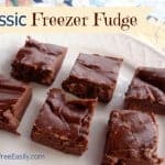 Classic Freezer Fudge. Naturally gluten free. How about classic fudge that you make in your microwave and chill in your freezer for a quicker delivery time to your mouth and tummy? So very good!
