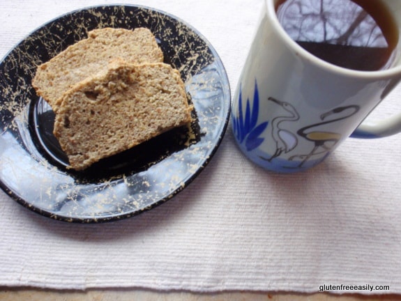 bread, gluten free, dairy free, grain free, sugar free, quick and easy, paleo, primal, good earth sweet and spicy tea