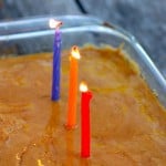birthday cake, birthday candles, three-years old, celebration, anniversary