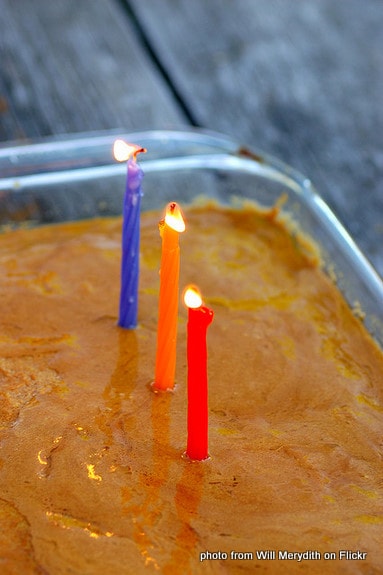 birthday cake, birthday candles, three-years old, celebration, anniversary