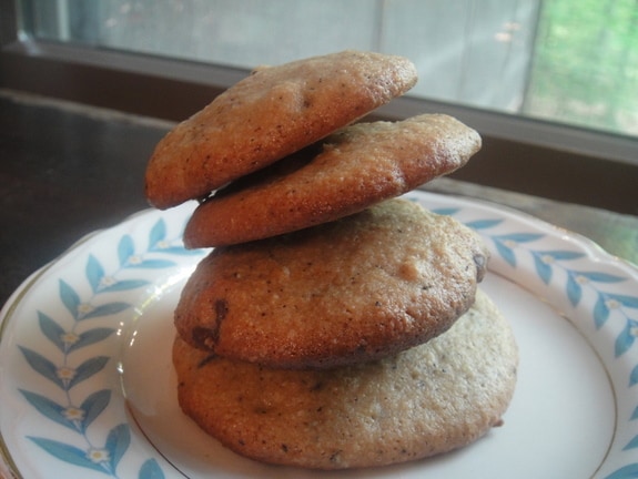 Grain-Free Almond Coffee Chocolate Chip Cookies