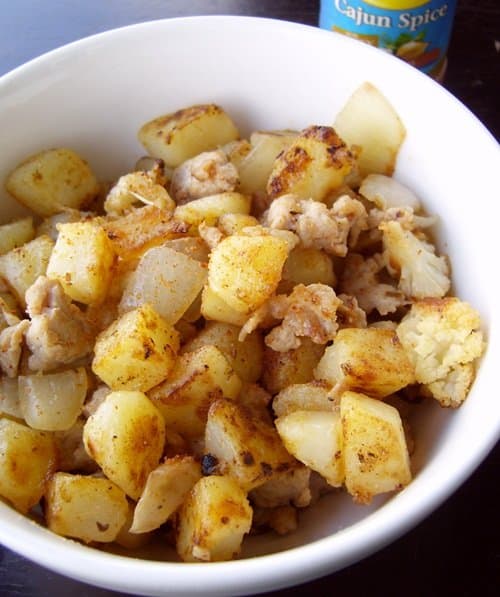 Easy Cajun Skillet Potatoes.