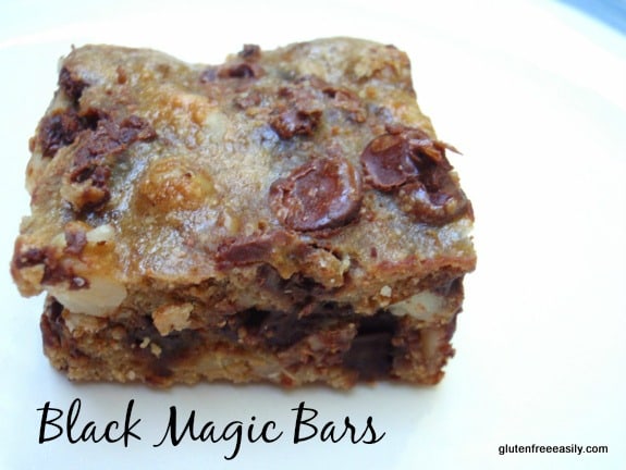 Gluten-Free Black Magic Bars aka Gluten-Free Black Walnut Chocolate Chip Oat Bars from Gluten Free Easily