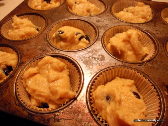 Gluten-Free Coconut Blueberry Pound Cupcakes on gfe. Absolutely as good as they sound! Think portable pound cake with coconut blueberry yumminess! #glutenfree #grainfree #paleo