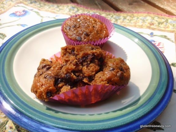 grain free, gluten free, easy, dessert, treat, nut butter, banana, chocolate chip, muffins