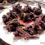 Gluten-Free Chocolate Haystacks. Call these "old school" treats gluten-free chocolate haystacks, bonfires, twigs, spider treats, or whatever you like. Only a few mins to make these goodies! [from GlutenFreeEasily.com]