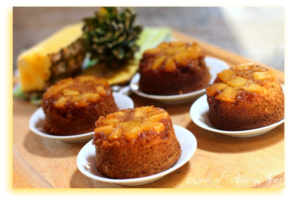 Mini Gluten-Free Pineapple Upside Down Cakes