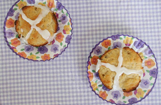 A pair of Gluten-Free Hot Cross Buns to welcome Spring!