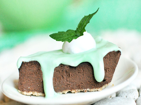 Mint Chocolate Fudge Pie from Chocolate-Covered Katie
