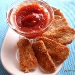 These Paleo Pork Chips (think very skinny pork chops!) are so quick and easy to make! Choose some tasty dipping sauces to go with them. (photo)