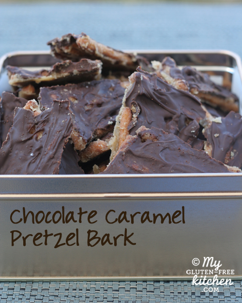 Chocolate Caramel Pretzel Bark from My Gluten-Free Kitchen