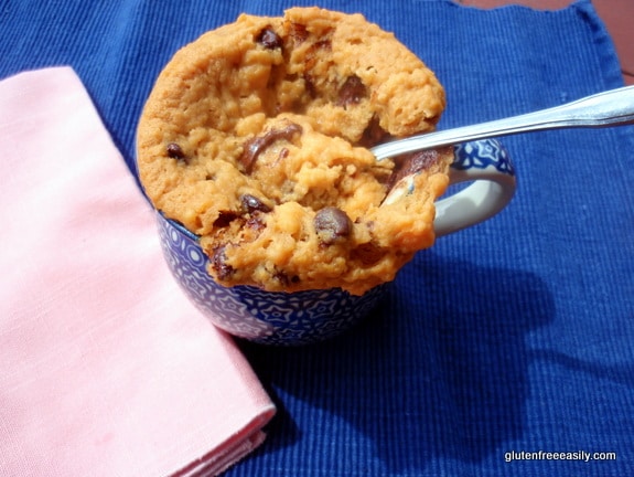 Sweet Potato Chocolate Chip Mug Pudding so good it can barely contain itself! Gluten free and totally delicious!